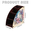 DIY Diamond Painting Kit Triangle Shaped Organizer Box Butterfly Lily Wooden Box