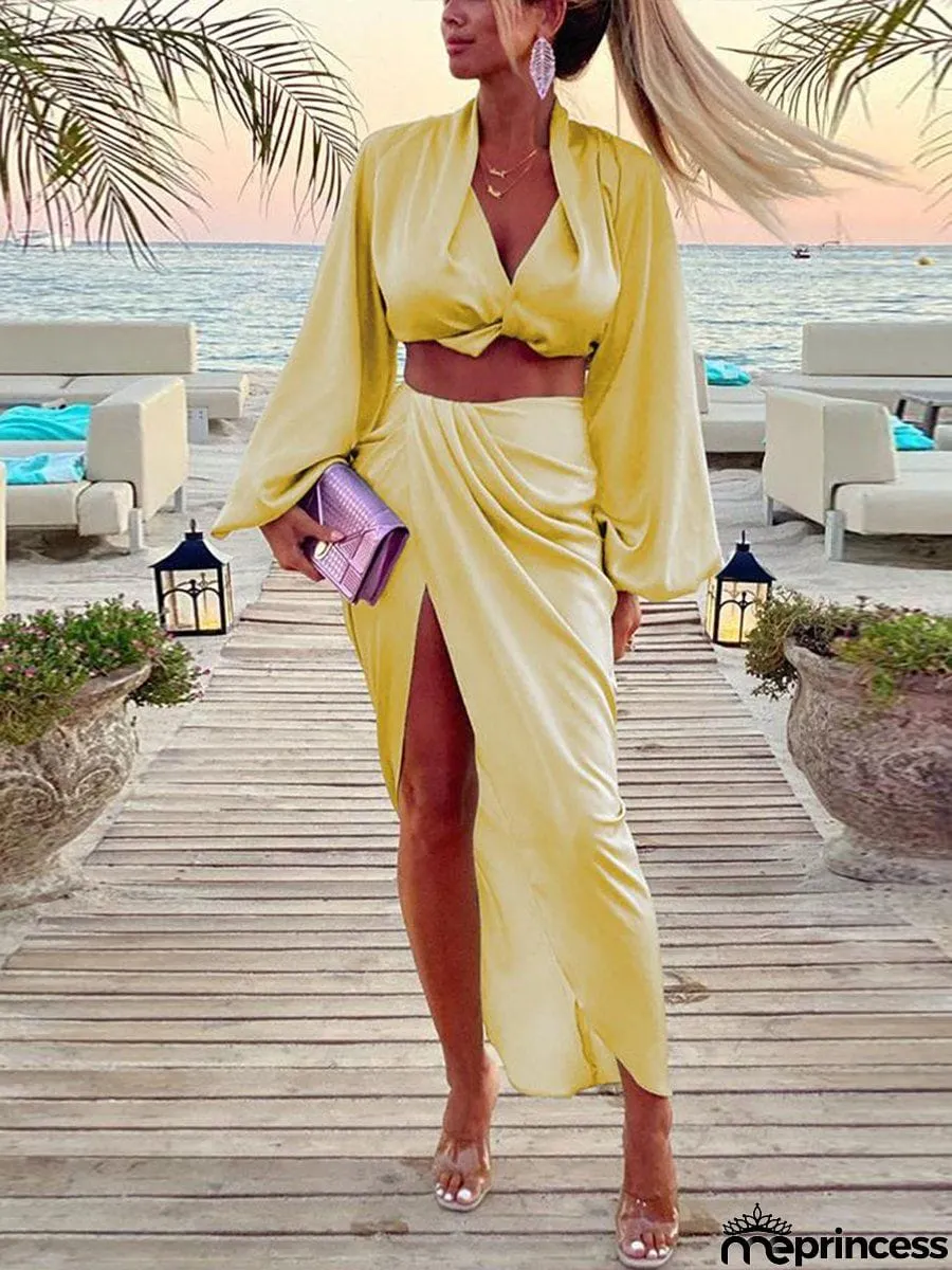 Design Sense Solid Color Suit