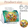 (24cm)Diamond Art Tissue Box Cover DIY PU Desktop Organizer(Sunflowers and birds)