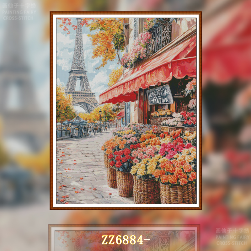 [ZZ6884-Paris Autumn Rhyme] Painting Fairy Cross Stitch