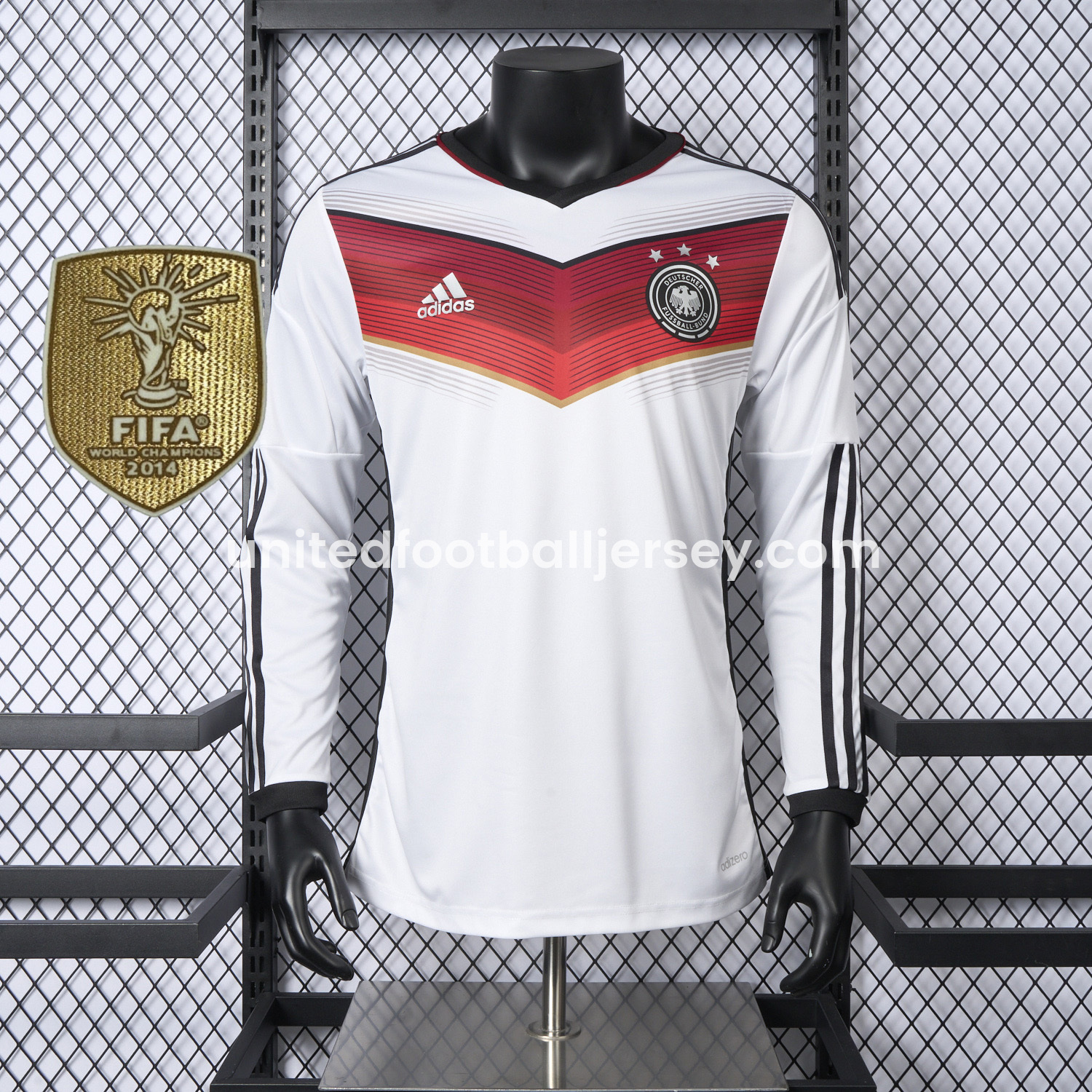 Retro Germany 2014 Home Long Sleeves Jersey - Player Version