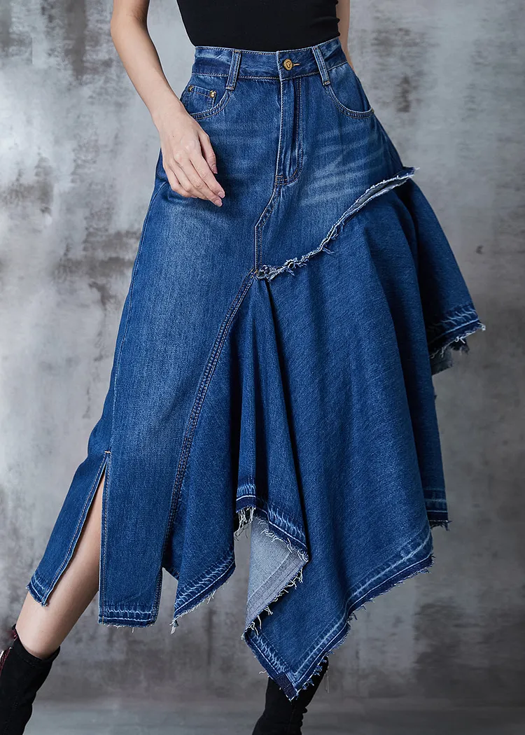 ASYMMETRIC DENIM SKIRT main image 0