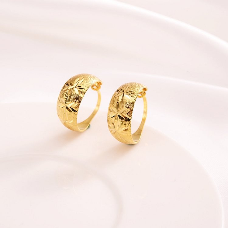 gold Sudan Earrings for Women/Girls Gold Color Arab Jewellery African hoop Earring