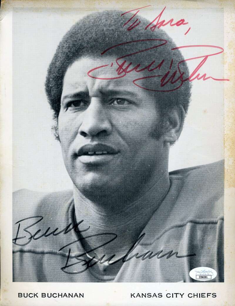 Buck Buchanan JSA Coa Autograph Hand Signed 8x10 Photo Poster painting