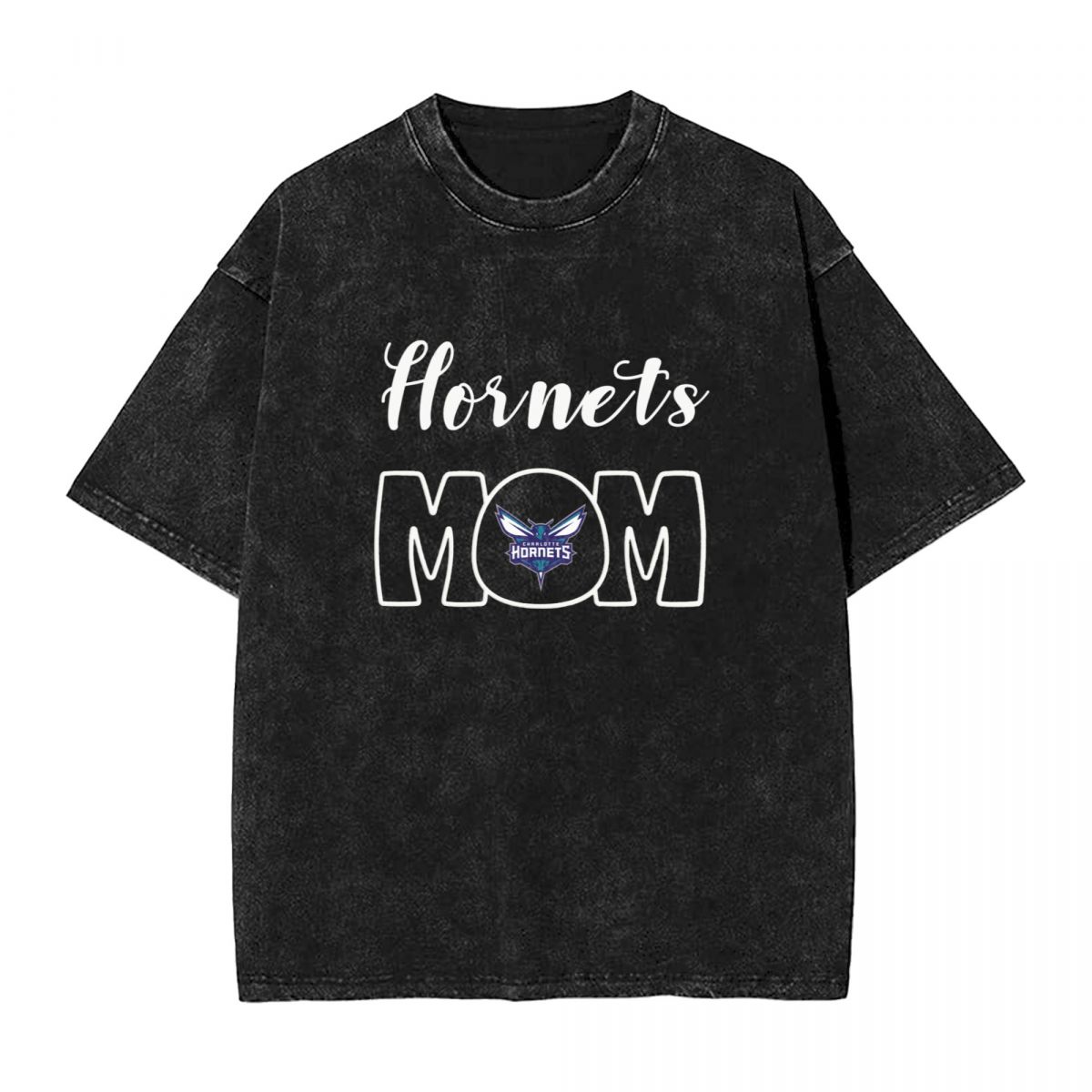 Charlotte Hornets Mom Washed Oversized Vintage Men's T-Shirt