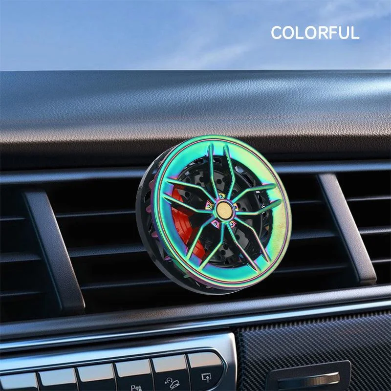Car air outlet hub perfume rotatable tire air conditioner air outlet aromatherapy
