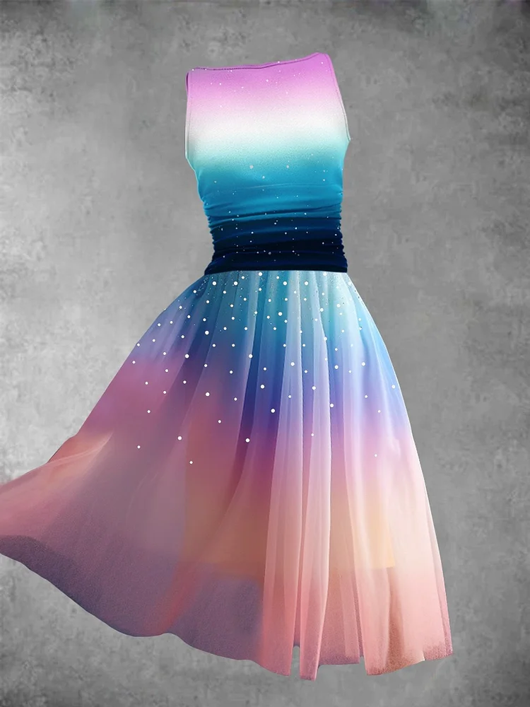 Women's Summer Gradient Art Design Maxi Dress