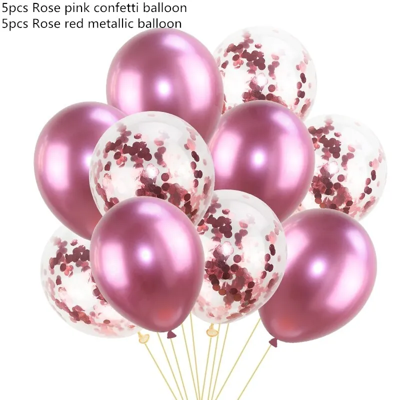 10pcs 12inch Metallic Balloons Metal Latex Balloon Birthday Party Decoration Wedding Balloons gold inflatable helium Balloon