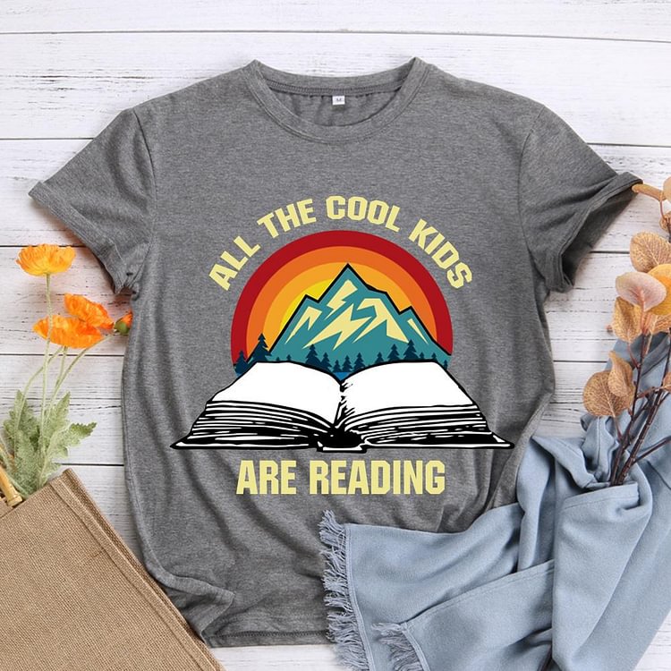 ANB -   All the cool kids are reading Book Lovers Tee-010839