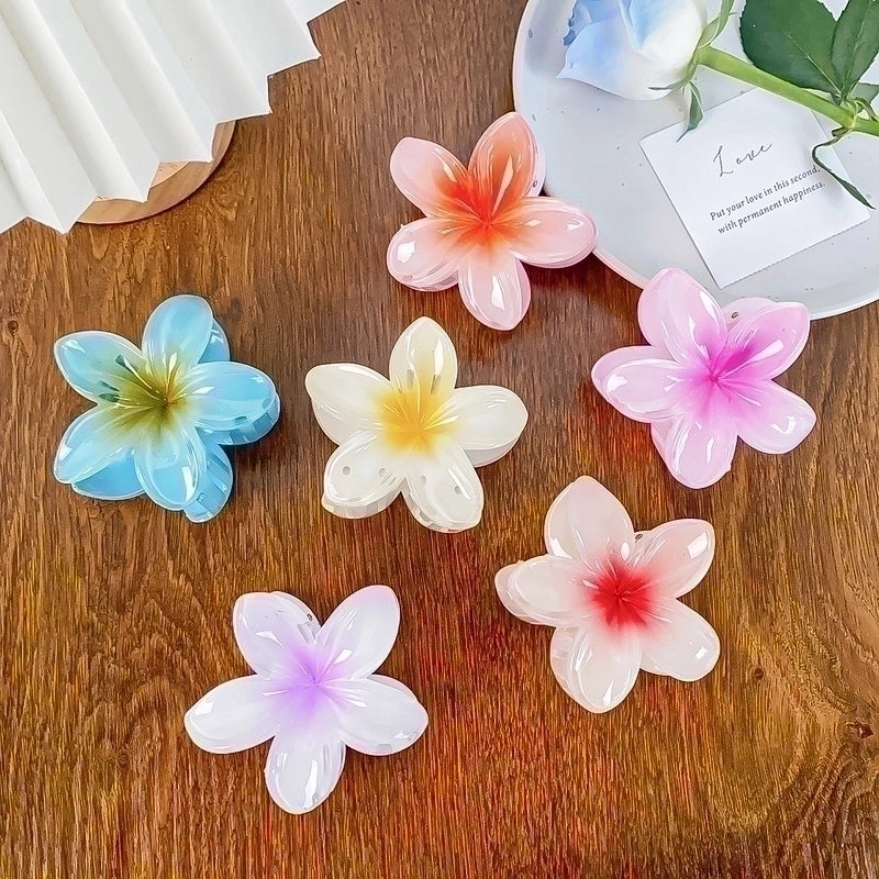 Minimalist Flower Plastic Resin Hair Claws