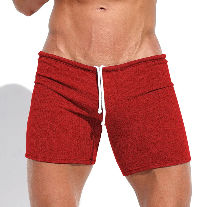 Men's Solid Color Sexy Tight Shorts、、URBENIE