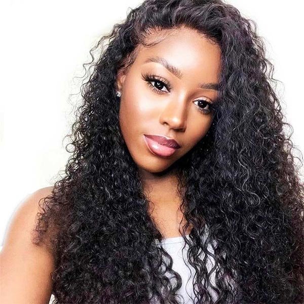 Junoda Wig Jerry Curly 13X6 Lace Frontal Wig Lace Front Human Hair Wigs 150% Density