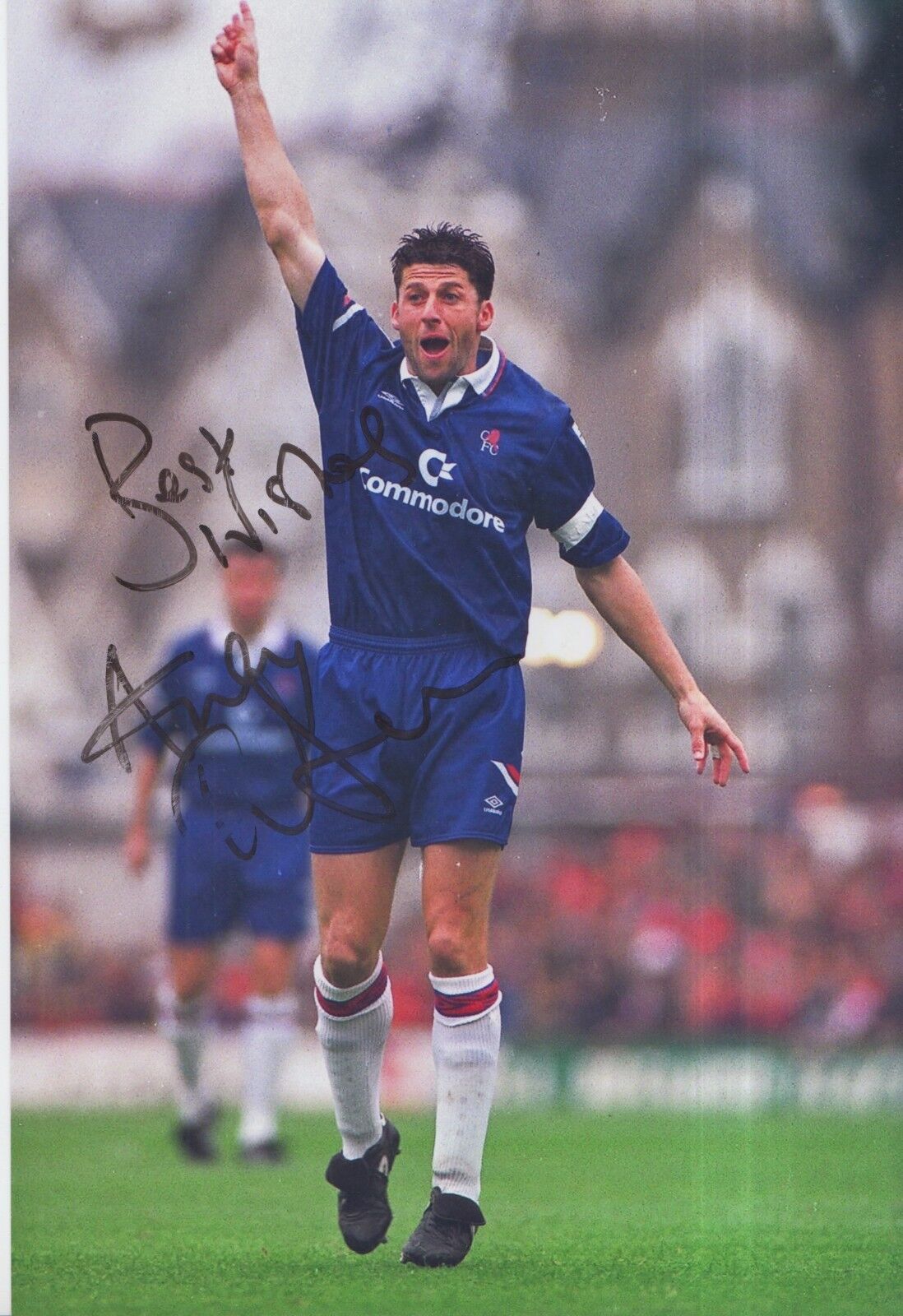 Andy Townsend Hand Signed Chelsea 12x8 Photo Poster painting 3.