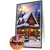 Diamond Painting-DIY Full Round Drill Snow House(60*40 CM)