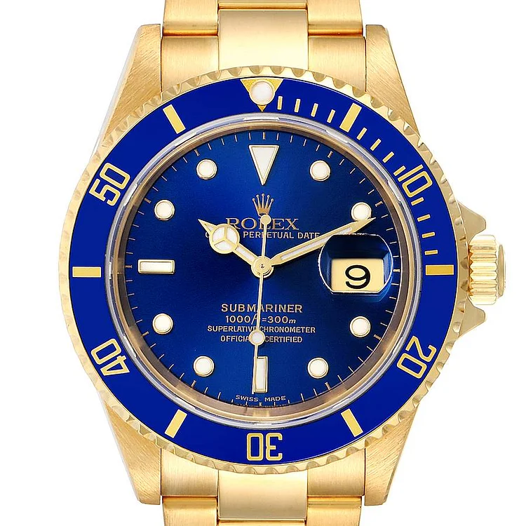 RO💙LEX SUBMARINE PARA HOMBRE 116618 ORO AMARILLO