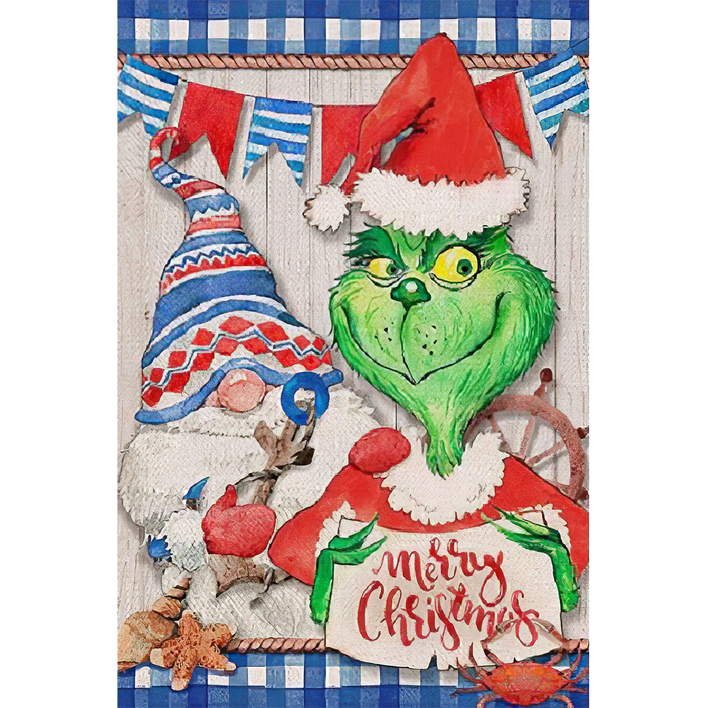 

Green Hair Monster Gnome - Round Drill Diamond Painting - 35*50CM, 501 Original