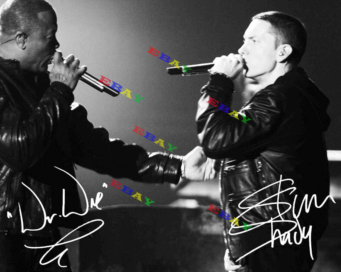 Eminem Slim Shady & Dr. Dre Autographed signed 8x10 Photo Poster painting Reprint