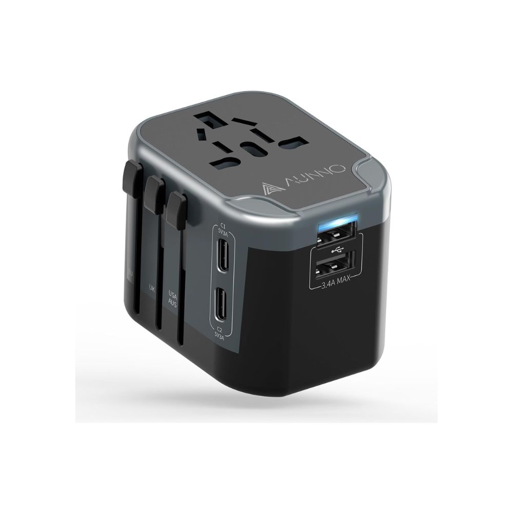 AUNNO Universal Travel Adapter, International Travel Plug Adapter with ...