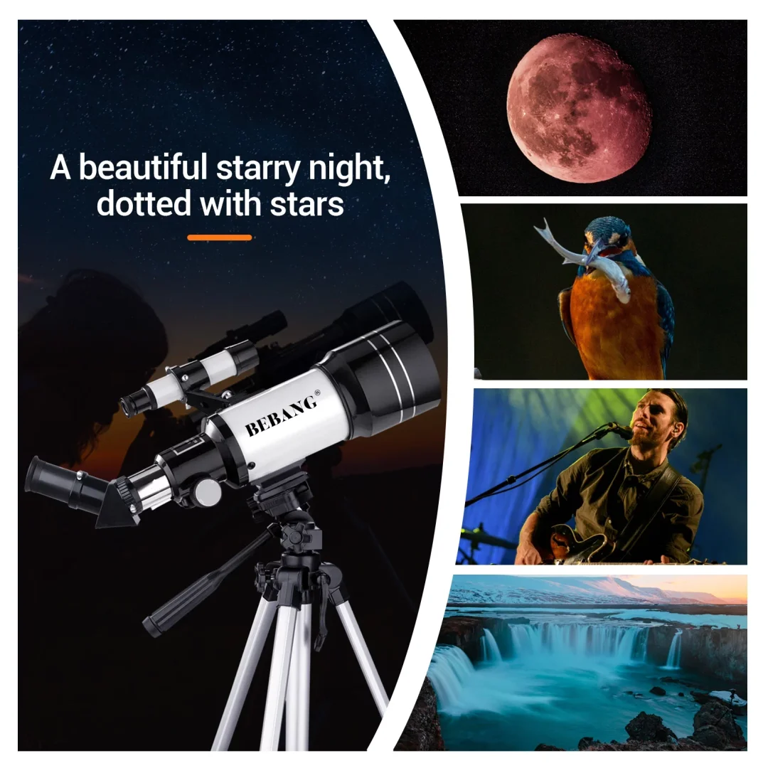 BEBANG Telescope for Adults Astronomy,70mm Professional Refractor Telescope for Kids Beginners