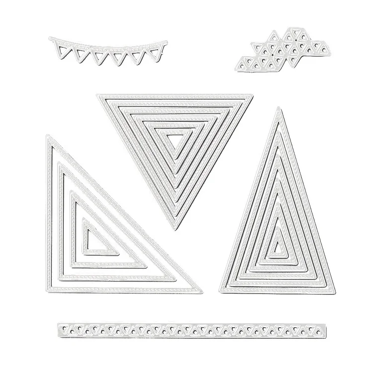 Metal Cutting Dies Stencils Stamps Triangle Series Embossing for DIY Craft