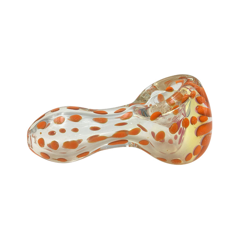 Inside Red Serpentine Stripe Glass Hand Pipe