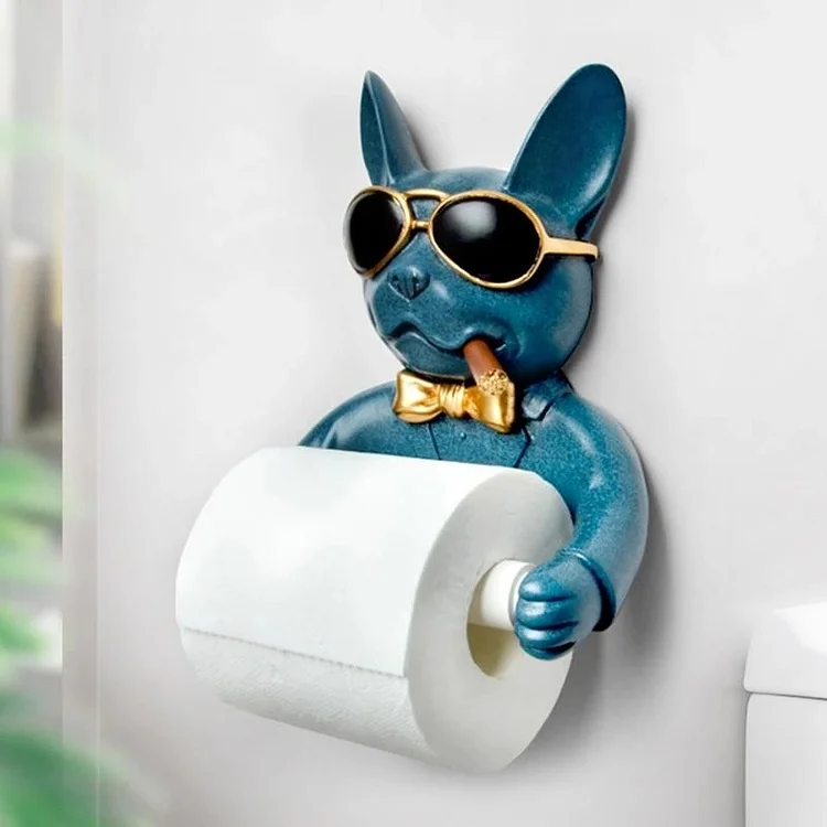 French Bulldog Paper Towel Holder
