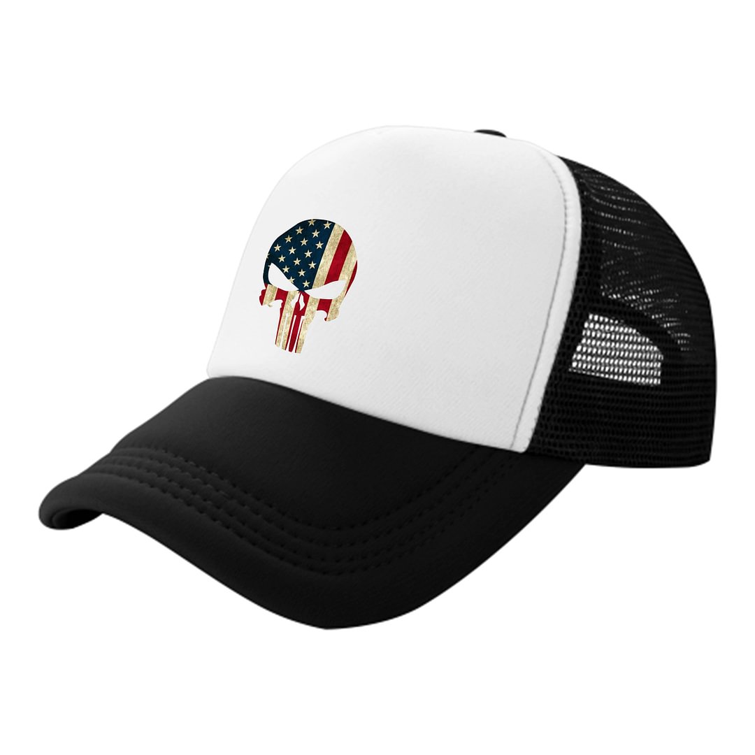 Polyester Black And White Printing Adult Duck Tongue Hats