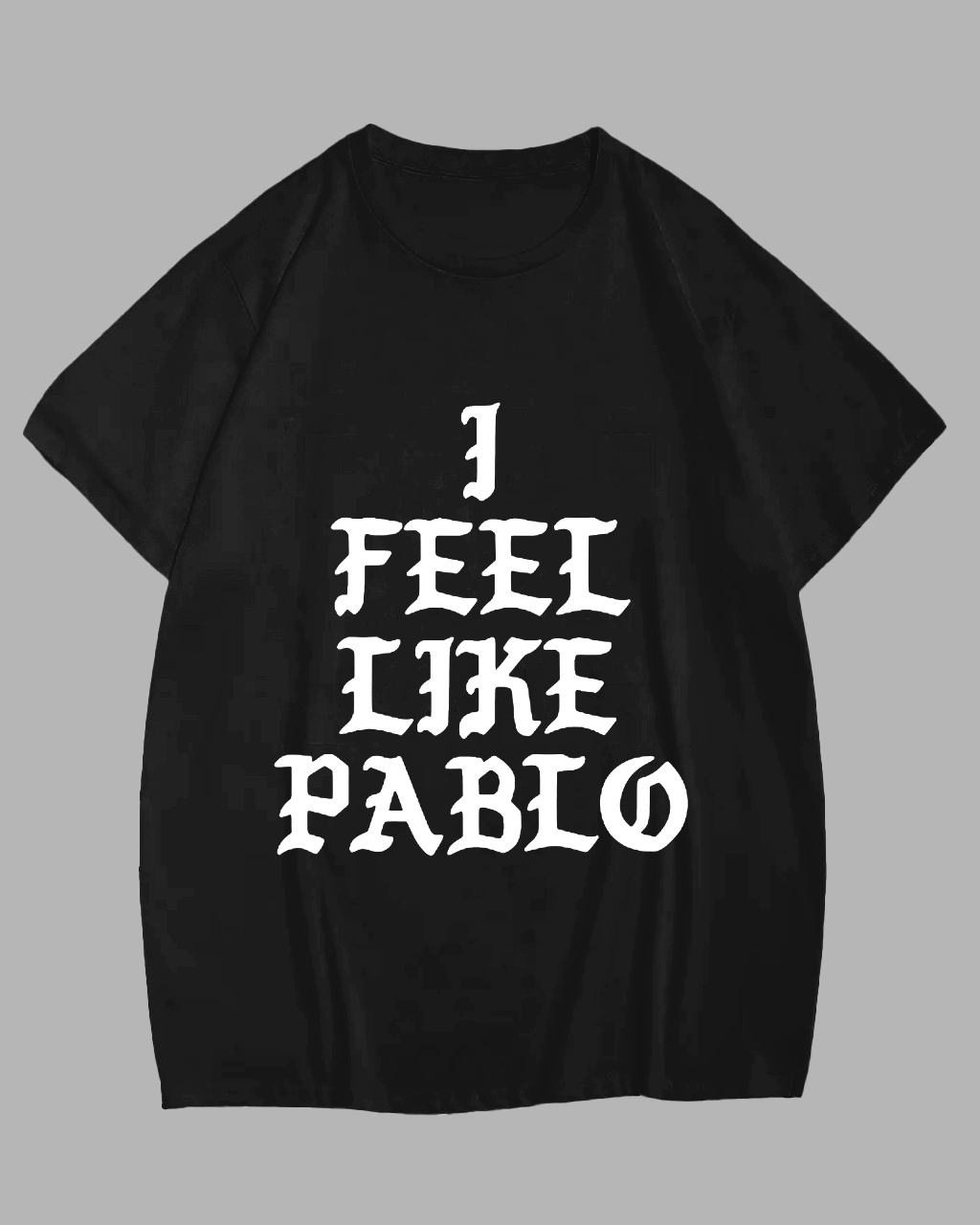 Big & Tall Guys Black Kanye West Inspired Text Print Short Sleeve T-Shirt