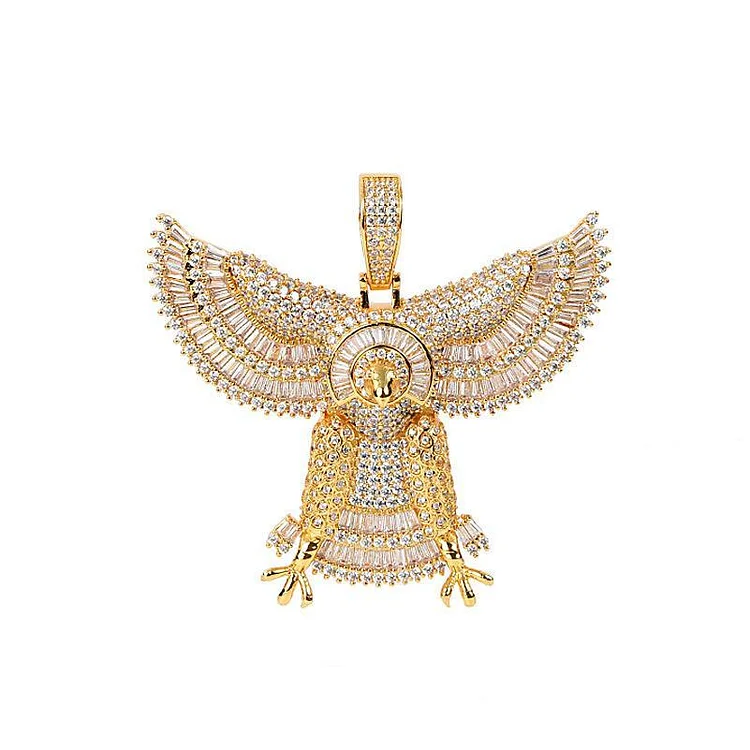 Bling Iced Out Eagle Pendant Necklace