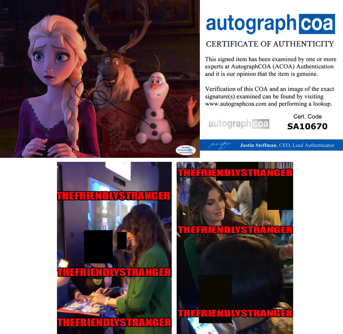 IDINA MENZEL signed Autographed FROZEN 2