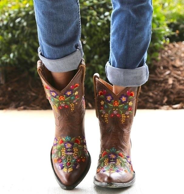 cute ankle cowboy boots