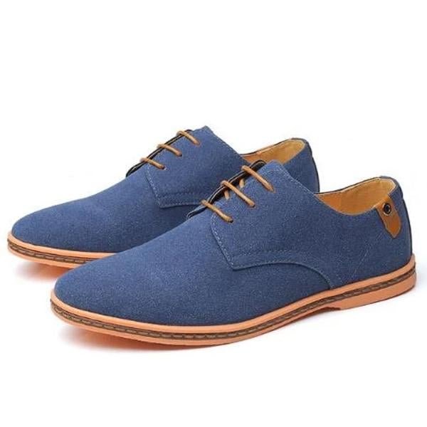 Big Size Suede Leather Men Shoes Oxford Casual Classic Shoes Comfortable Footwear | EGEMISS
