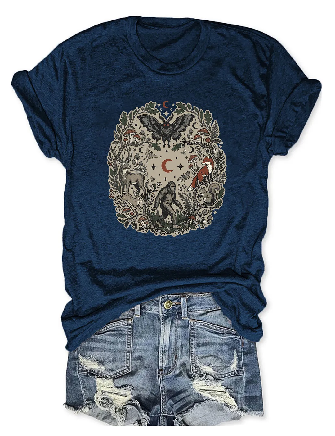 Forest Friends Mothman Bigfoot T-shirt