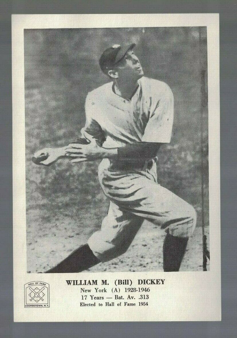 Bill Dickey New York Yankees 1963 Hall of Fame 5x7 Paper Picture Pack Photo Poster painting PL