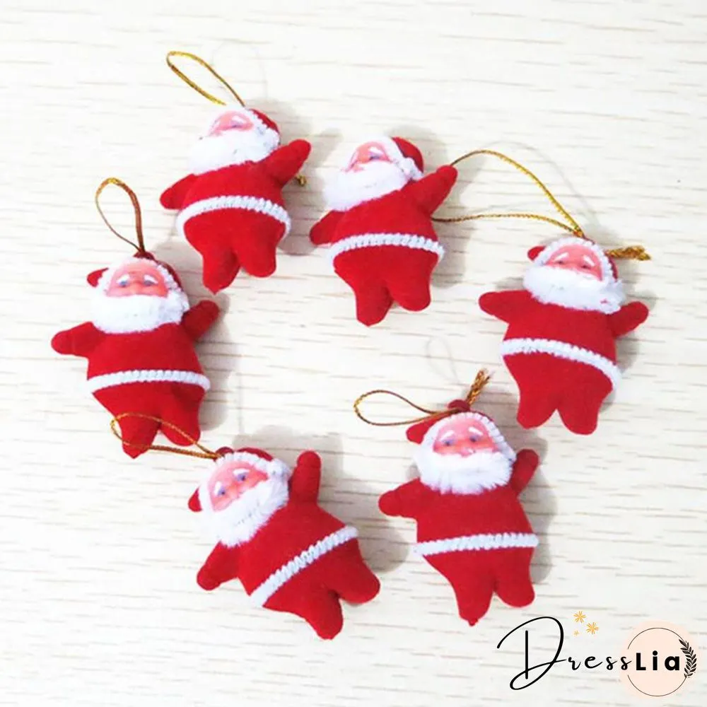 Pcs Mini Santa Claus Pendants Hanging Ornament Festival Xmas Decor Christmas Decorations