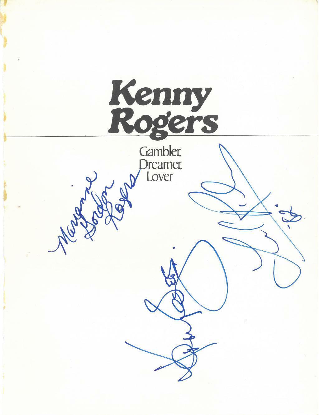 Kenny Rogers/Lionel Ritchie +1 Signed Auto 8.5 x 11 Magazine Page BECKETT#A34324