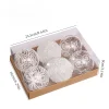 6PCS Christmas Tree 8CM Delicate Hanging Decor Balls