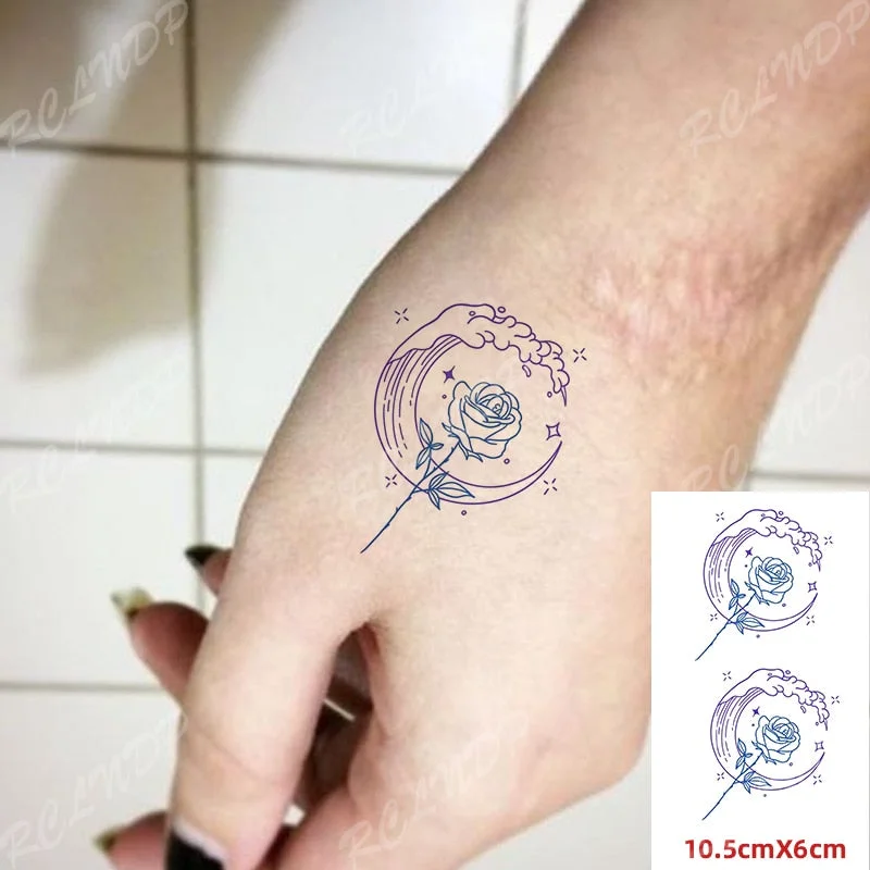 Waterproof Temporary Tattoo Sticker Shark Big Fish Anchor Sea Animal Body Art Flash Tatto Fake Tatoo for Women Men