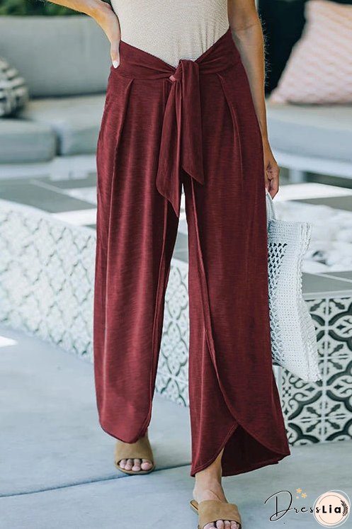 Meridress Tie Knot Waist Wide Leg Pants