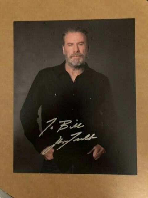 John Travolta Signed Handsome Close-up 8x10 Photo Poster painting with COA