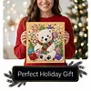 (25x25cm)DIY Pearl Painting Xmas Framed Handmade Pearl Material Art Kit Living Room Decor