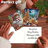 (US Only)10PCS DIY Diamond Art Greeting Cards Xmas Designs for Festivals and Celebrations