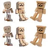 Shaking Wooden Man Figurine Handmade Car Ornaments Action Figure Creative Gifts