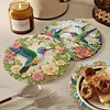 4Pcs set de table en bois colibri - 5d bricolage vaisselle artisanale