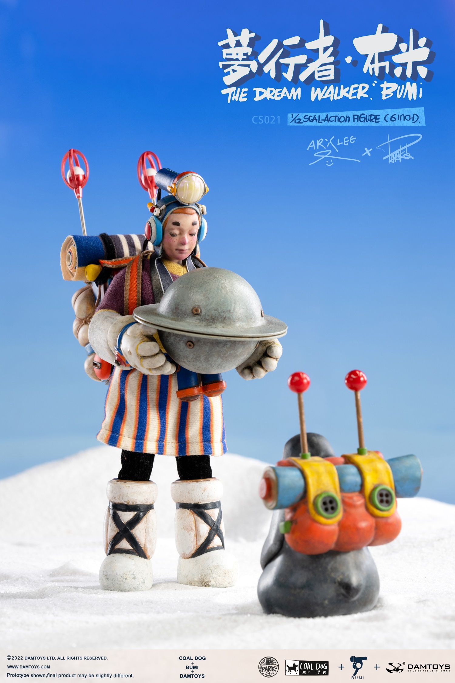 DAMTOYS - Arx Lee x Coaldog x Damtoys CS021 Dreamwalker Bumi 6-inch Collectible Action Figure (Licensed)-