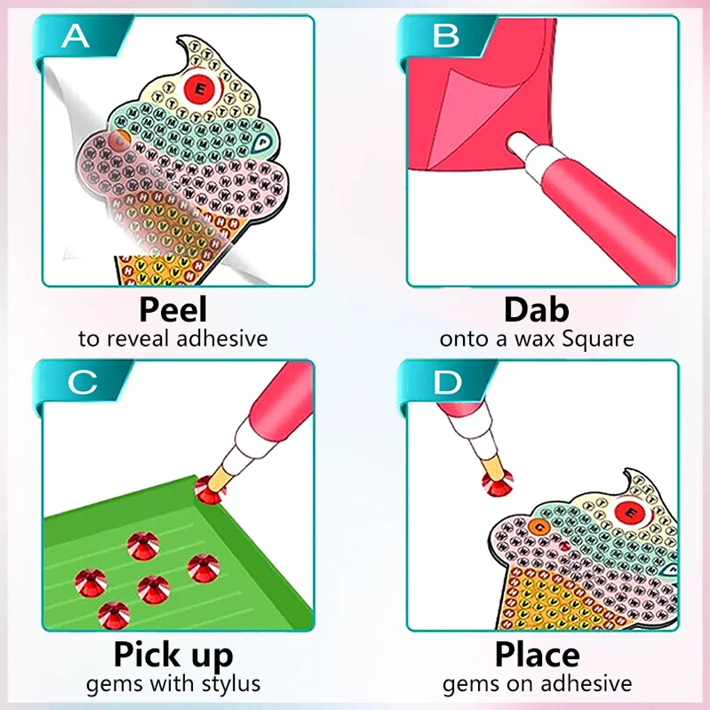 29PCS DIY Diamond Mosaic Stickers Kits for Kids Beginner  Kit (Cavalryman)