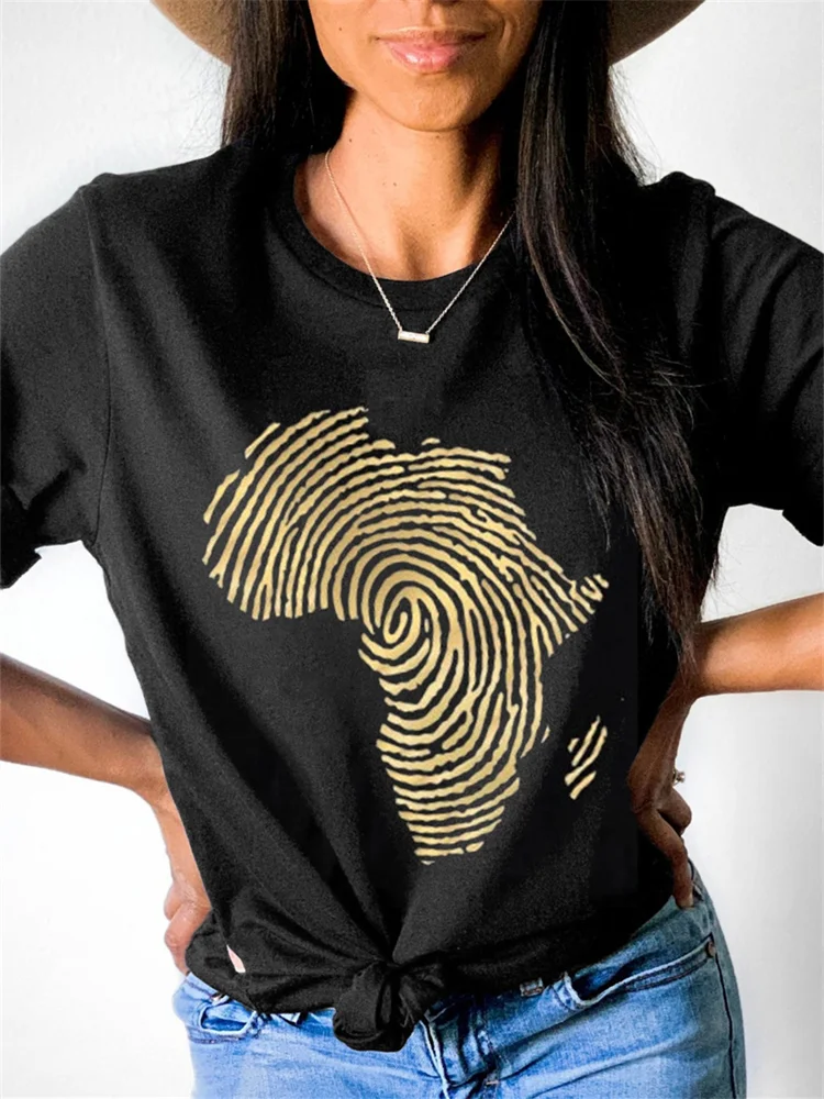 Wearshes Black Pride Fingerprint Map T Shirt