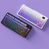 Side engraved hot-swappable RGB e-sports game wireless Bluetooth three-mode bottom light position mechanical keyboard