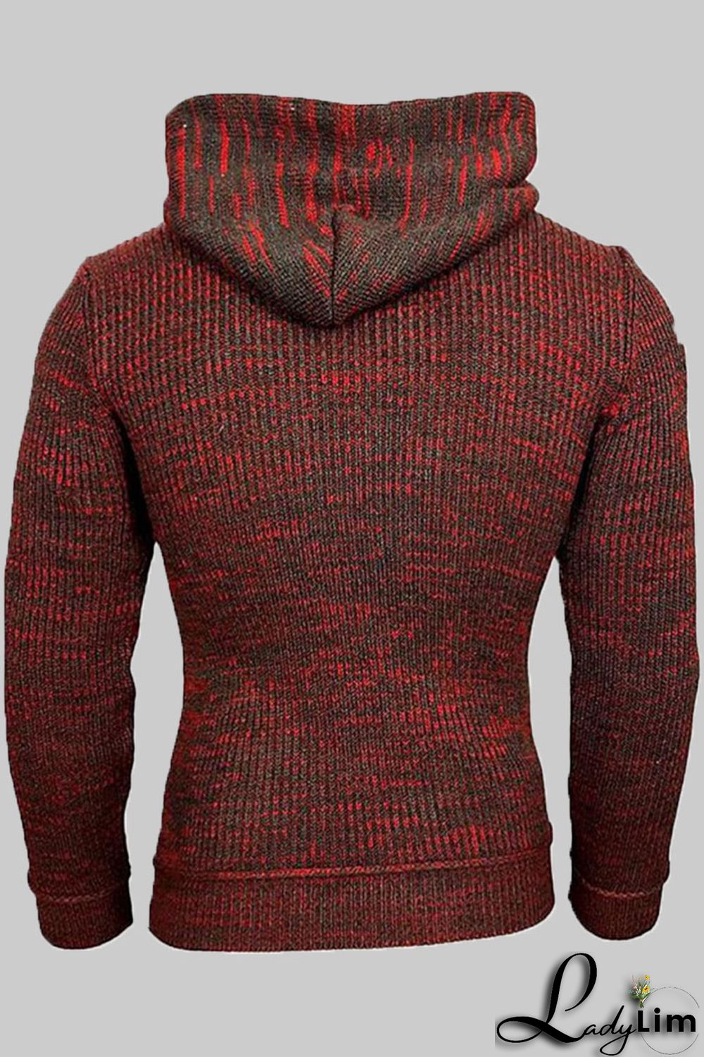 Black Red Fashion Casual Solid Split Joint Hooded Collar Tops