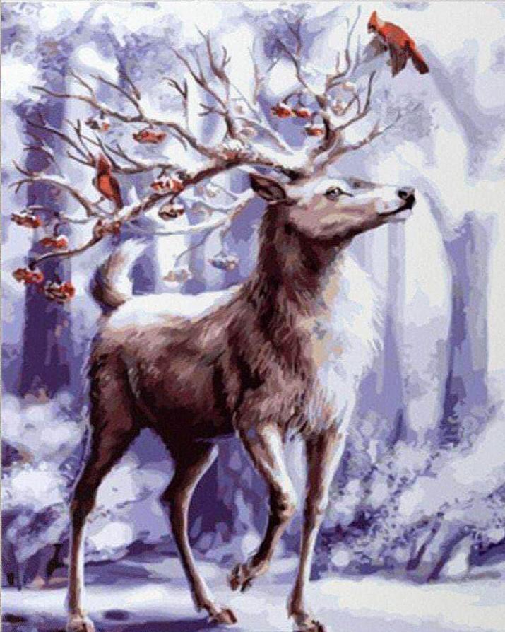 

Winter Deer – Paint By Numbers - 40*50CM, 501 Original